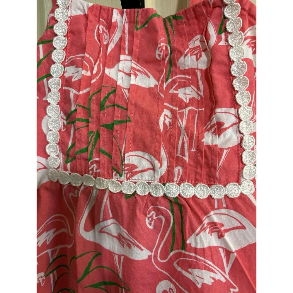 Gymboree Girls Size 9 Tank Top Cotton Palm Tree Beach Flamingo Cotton Summer